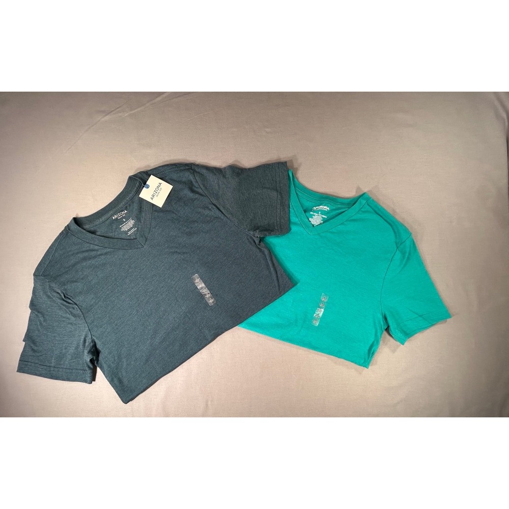 Arizona short sleeve Vneck Blue T-shirts men's small‎ - two shirts New